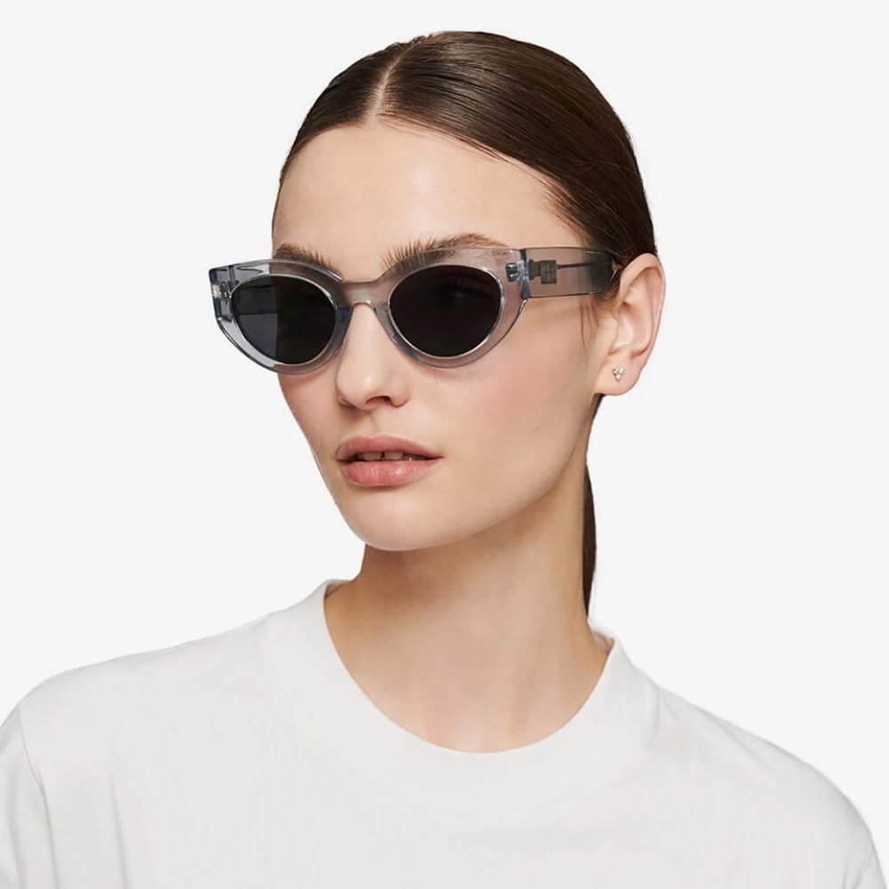 Anine Bing Transparent Gray Sunglasses